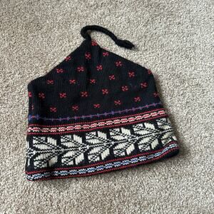 Stowe Woolens Vermont Vintage 80s 90s Wool Ski Cap